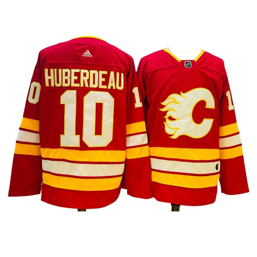 Men's Calgary Flames Jonathan Huberdeau Red Home Authentic Player Jersey