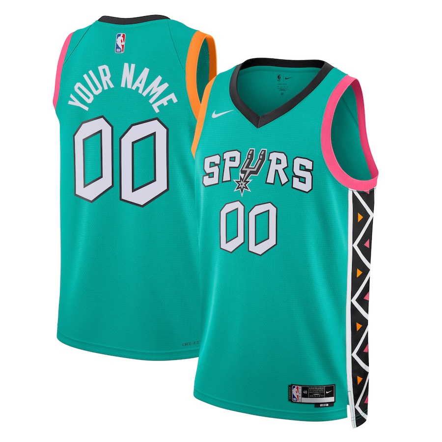 Custom San Antonio Spurs Turquoise 2022-23 Swingman Jersey - City Edition