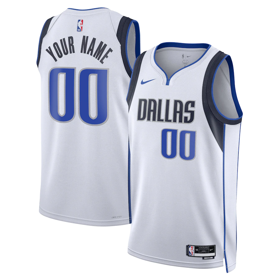 Custom Dallas Mavericks White 2022-23 Swingman Jersey - Association Edition