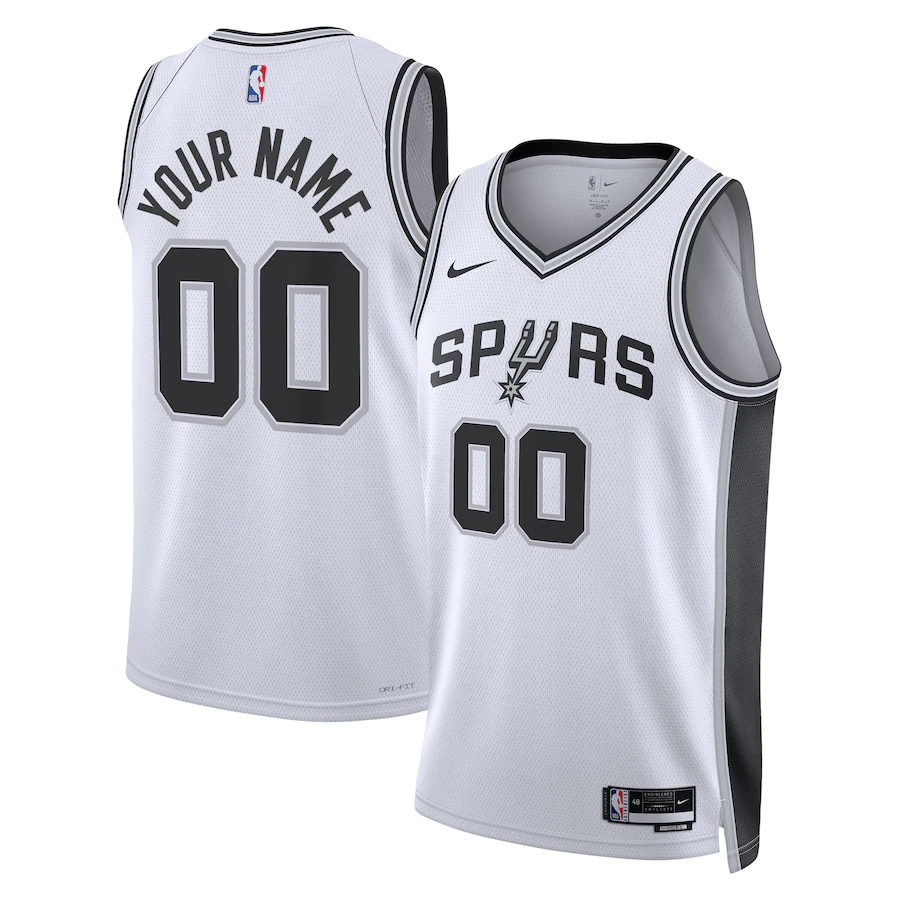 Custom San Antonio Spurs White 2022-23 Swingman Jersey - Association Edition