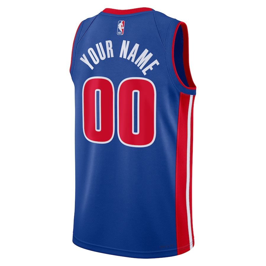 Custom Detroit Pistons Blue 2022-23 Swingman Jersey - Icon Edition