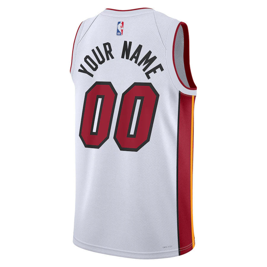 Custom Miami Heat White 2022-23 Swingman Jersey - Association Edition