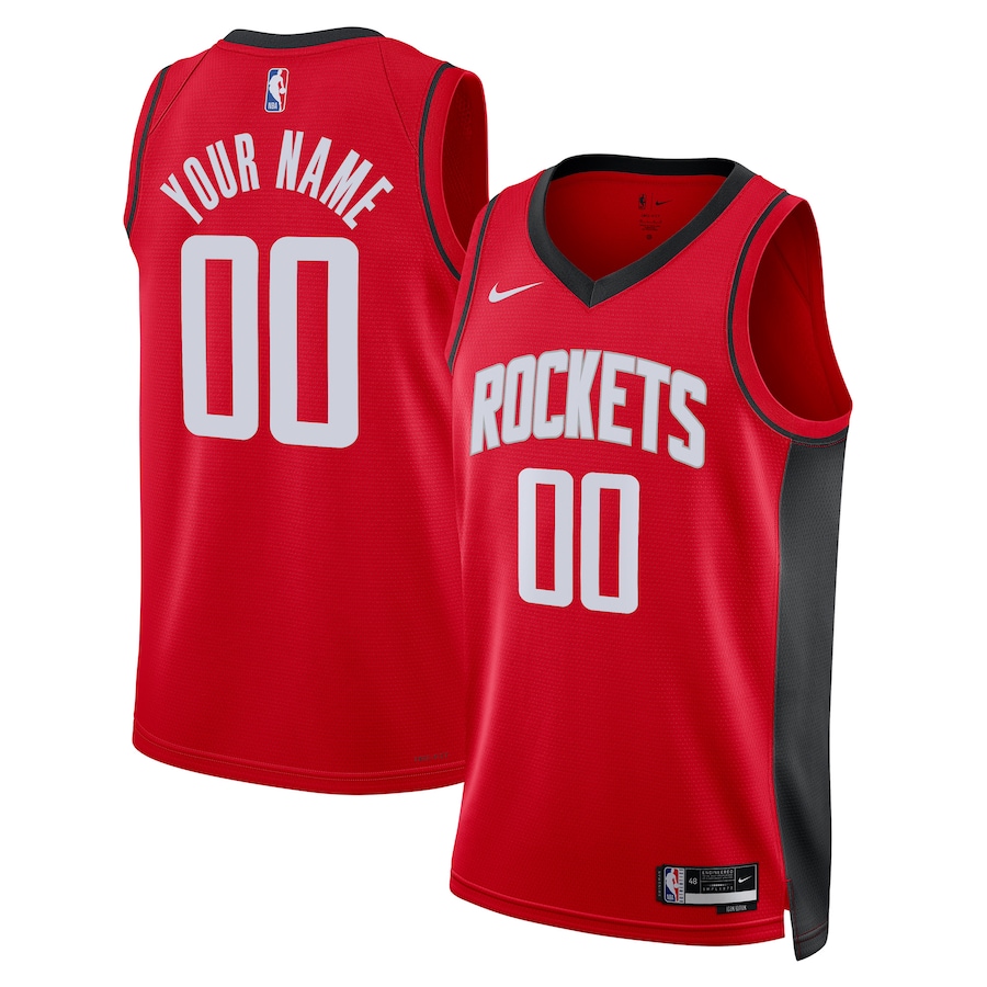 Custom Houston Rockets Red 2022-23 Swingman Custom Jersey - Icon Edition