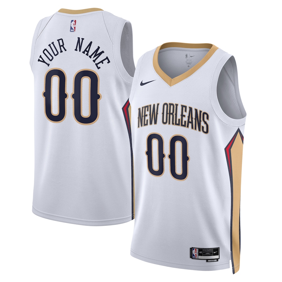 Custom New Orleans Pelicans White 2022-23 Swingman Jersey - Association Edition