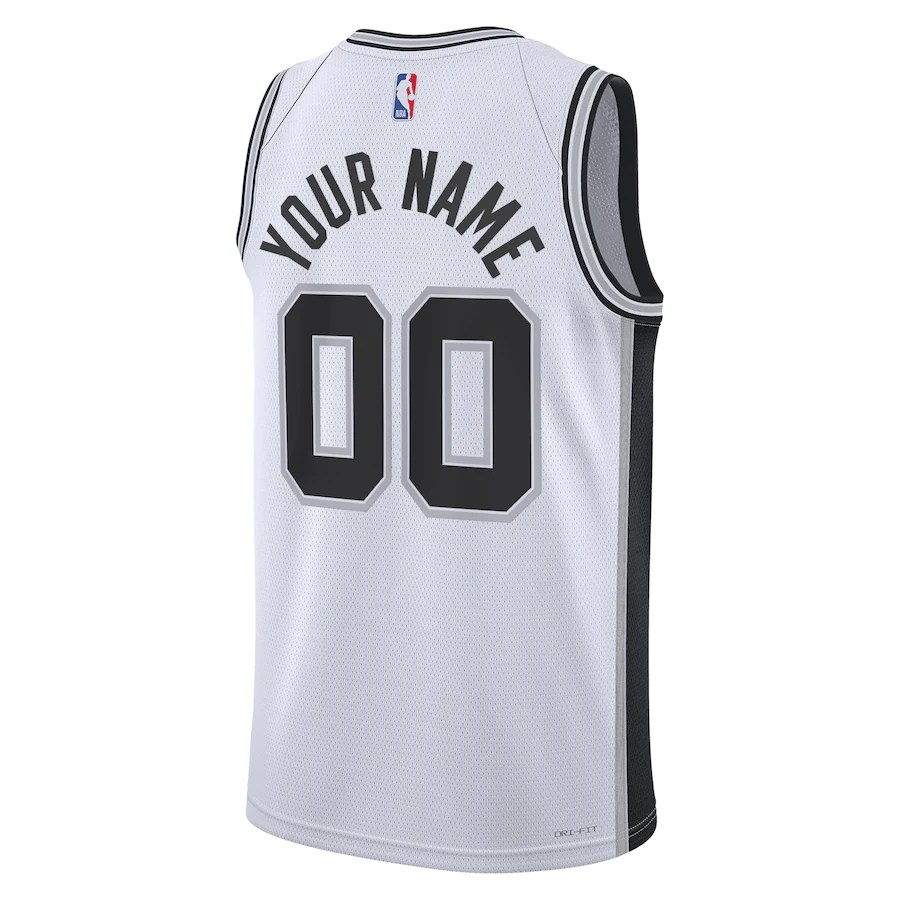 Custom San Antonio Spurs White 2022-23 Swingman Jersey - Association Edition