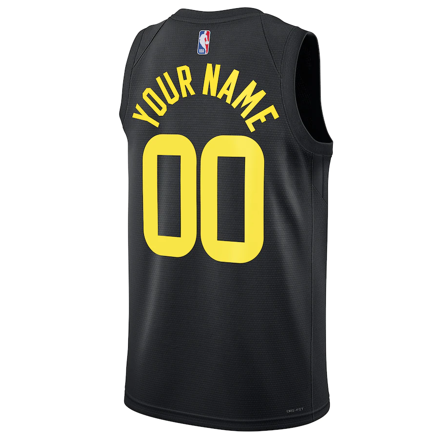Custom Utah Jazz Jordan Brand Black 2022-23 Swingman Jersey - Statement Edition