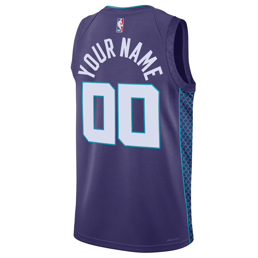 Custom Charlotte Hornets Jordan Brand Purple 2022-23 Swingman Jersey