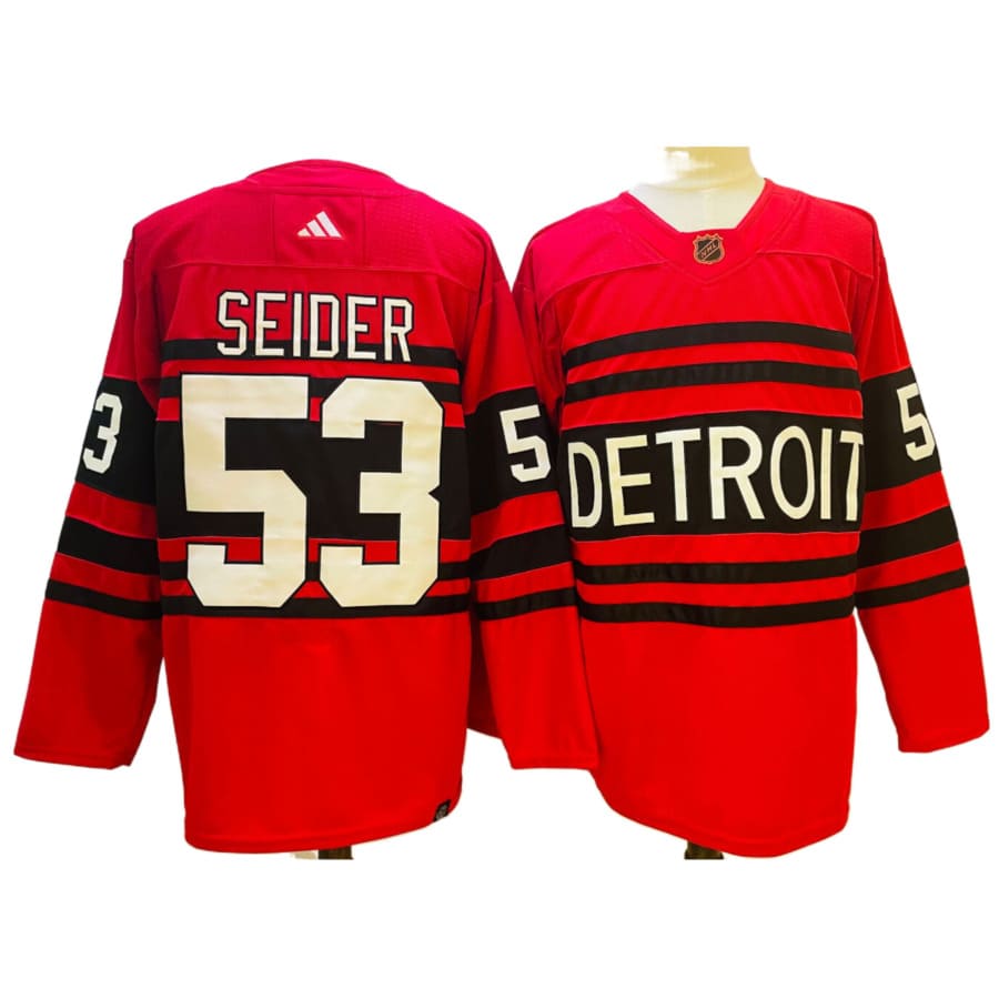 Men's Detroit Red Wings Moritz Seider Red Premier Authentic Player Jersey