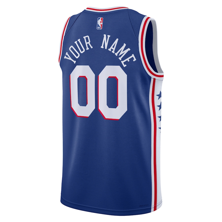 Custom Philadelphia 76ers Royal 2022-23 Swingman Jersey - Icon Edition