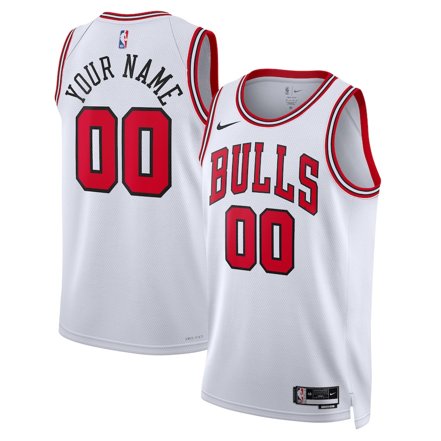 Custom Chicago Bulls White 2022-23 Swingman Jersey - Association Edition