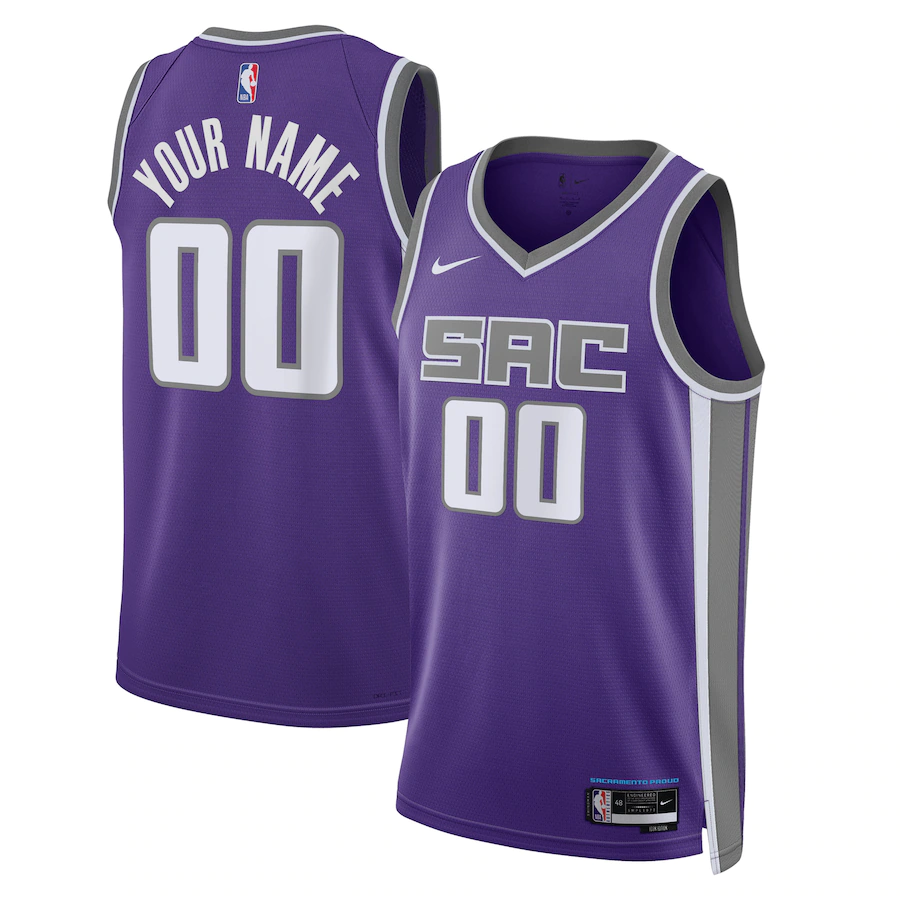 Custom Sacramento Kings Purple 2022-23 Swingman Jersey - Icon Edition