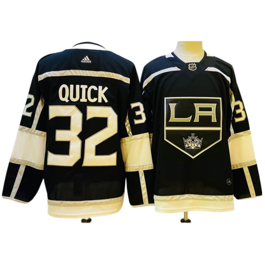 Men's Los Angeles Kings Jonathan Quick adidas Black Home Authentic Player Jersey