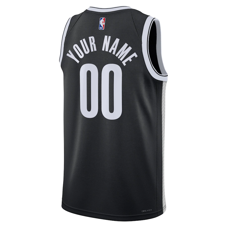 Custom Brooklyn Nets Black 2022-23 Swingman Jersey - Icon Edition