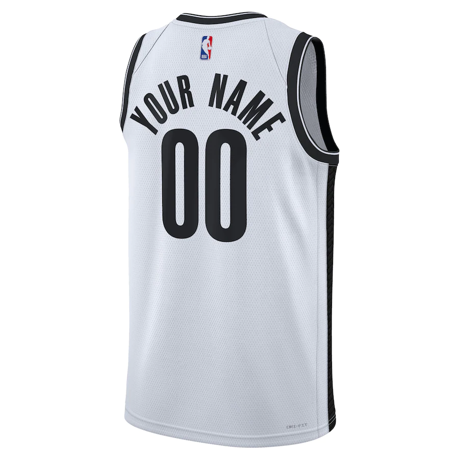 Custom Brooklyn Nets White 2022-23 Swingman Jersey - Association Edition