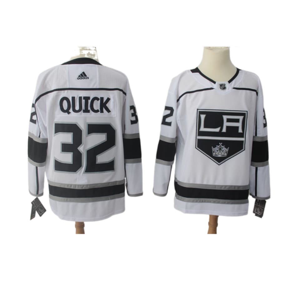 Men's Los Angeles Kings Jonathan Quick adidas White Alternate Authentic Player Jersey