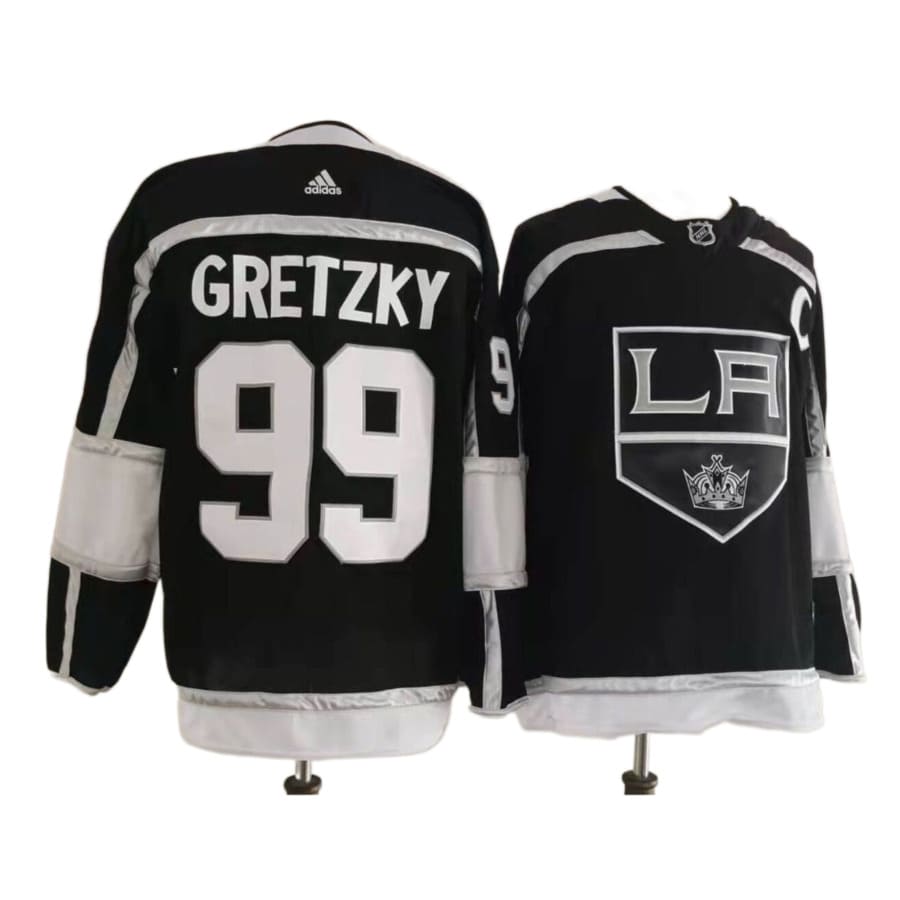 Men's Los Angeles Kings Wayne Gretzky adidas Black Home Authentic Player Jersey
