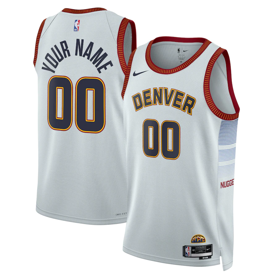 Custom Denver Nuggets Gray 2022-23 Swingman Jersey - City Edition