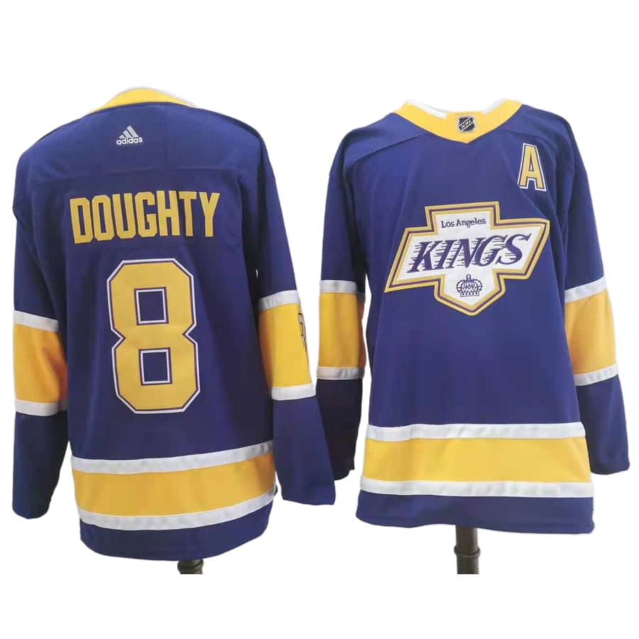Men's Los Angeles Kings Drew Doughty adidas Purple Authentic Player Jersey