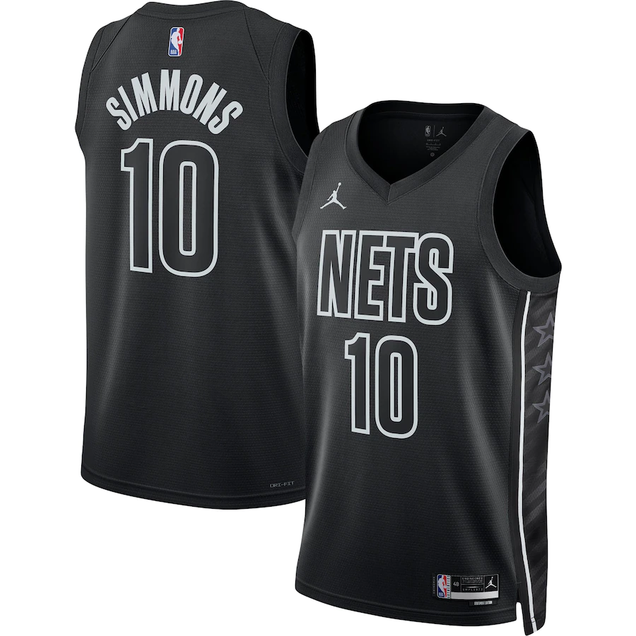 Men's Brooklyn Nets Ben Simmons Jordan Brand Black 2022-23 Statement Edition Swingman Jersey