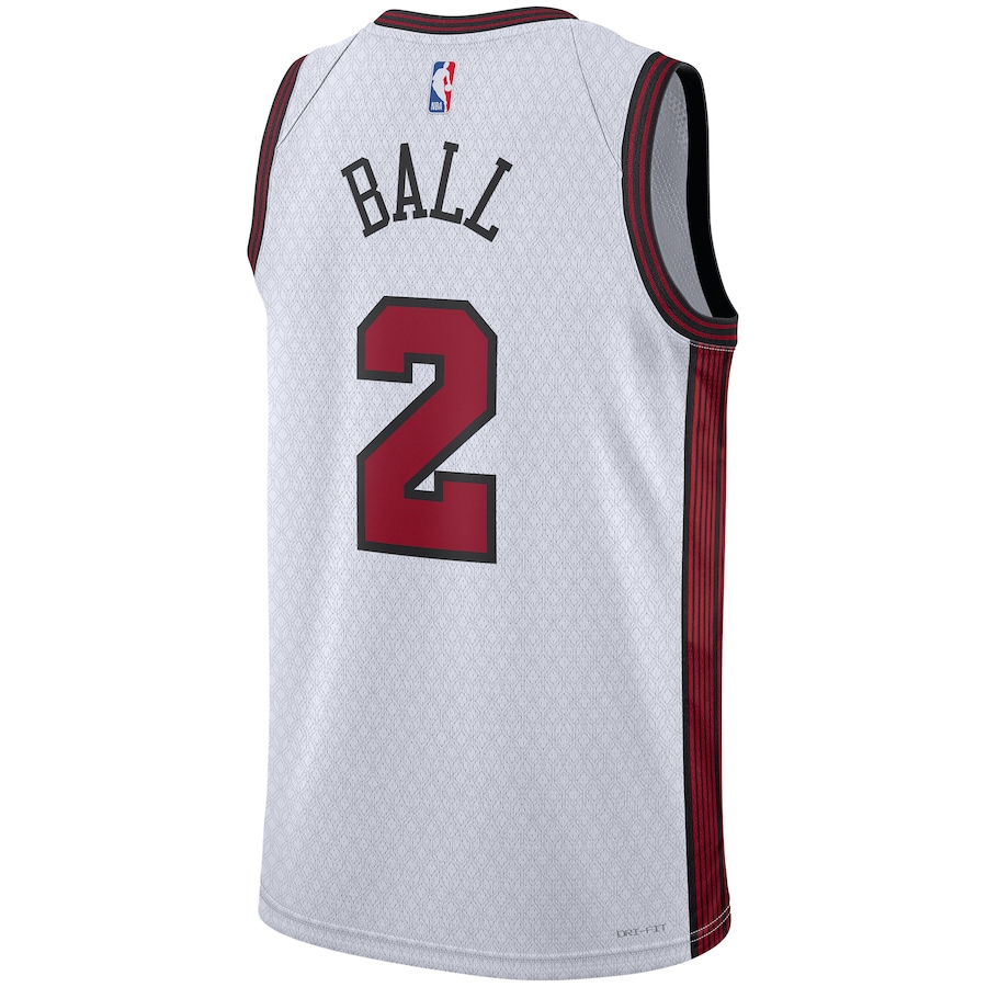 Men's Chicago Bulls Lonzo Ball White 2022-23 Swingman Jersey - City Edition
