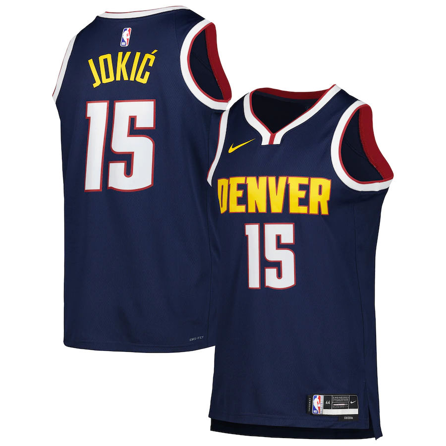Men's Denver Nuggets Nikola Jokic Navy 2022-23 Swingman Jersey - Icon Edition
