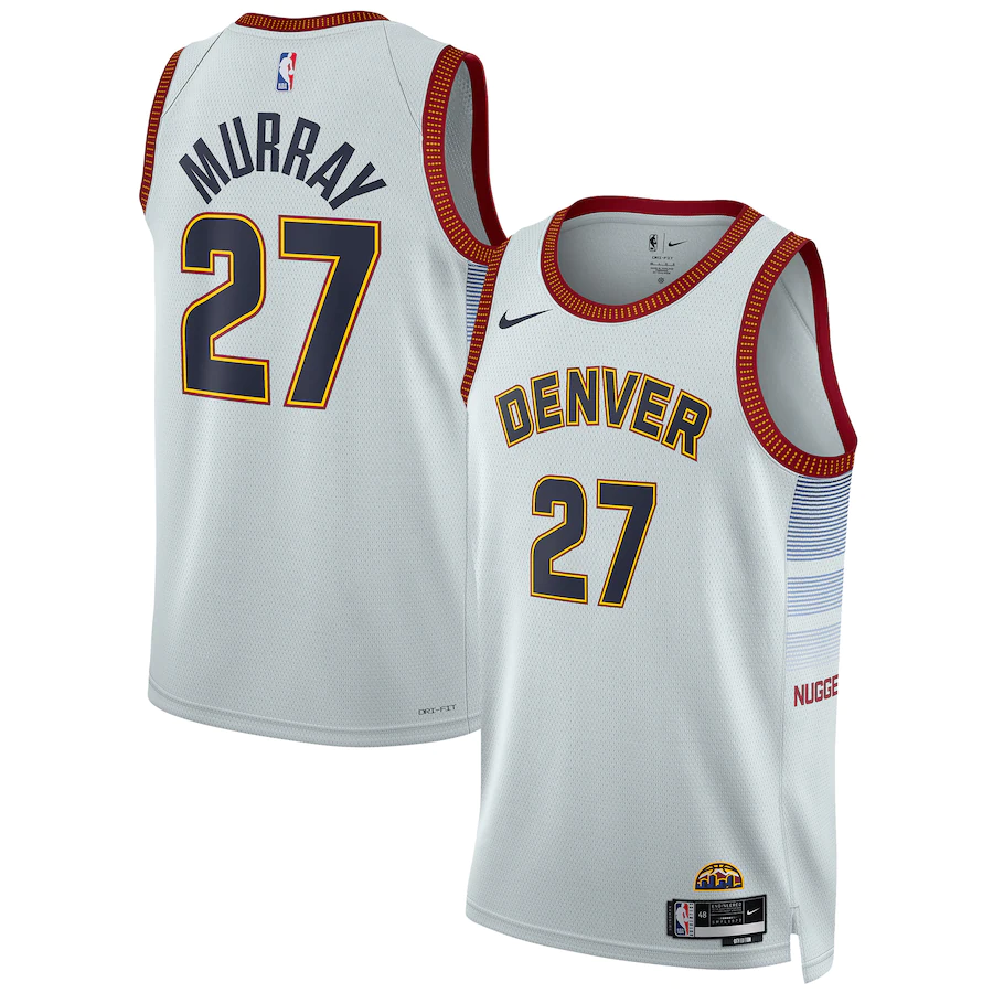 Men's Denver Nuggets Jamal Murray Silver 2022-23 Swingman Jersey - City Edition