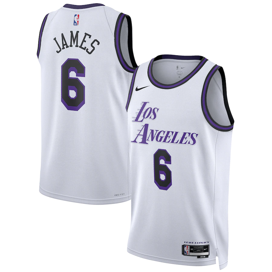 Men's Los Angeles Lakers LeBron James White 2022-23 Swingman Jersey - City Edition