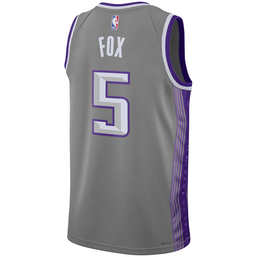 Men's Sacramento Kings De'Aaron Fox Anthracite 2022-23 Swingman Jersey - City Edition