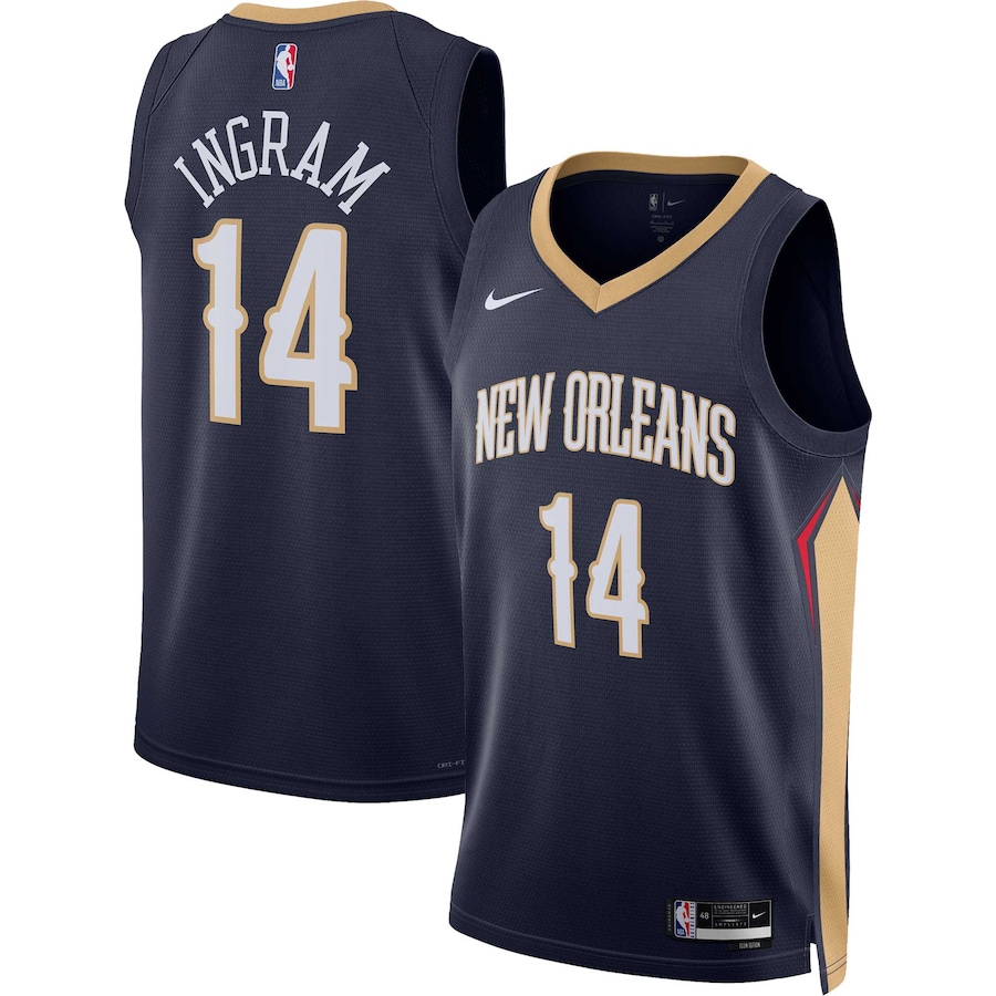 Men's New Orleans Pelicans Brandon Ingram Navy 2022-23 Swingman Jersey - Icon Edition