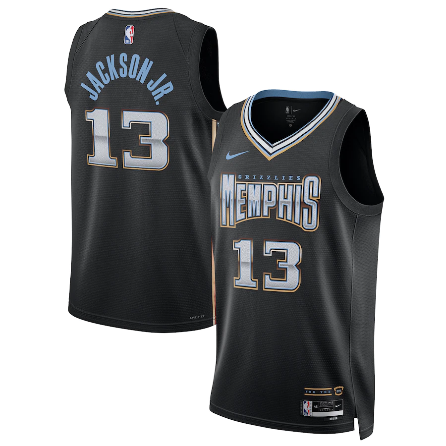 Men's Memphis Grizzlies Jaren Jackson Jr. Black 2022-23 Swingman Jersey - City Edition