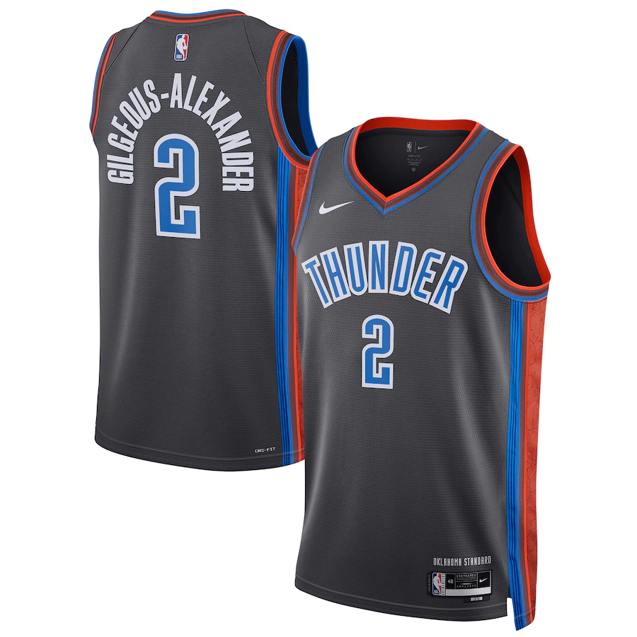 Men's Oklahoma City Thunder Shai Gilgeous-Alexander Gray 2022-23 Swingman Jersey - City Edition