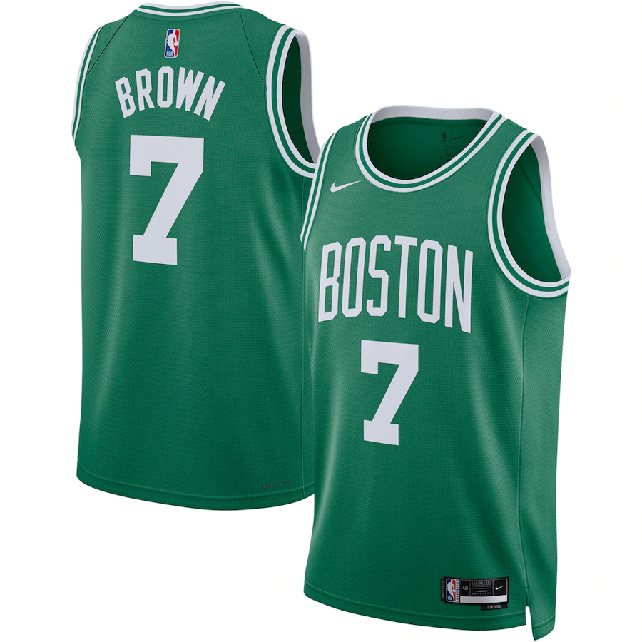 Men's Boston Celtics Jaylen Brown Kelly Green 2022-23 Swingman Jersey - Icon Edition