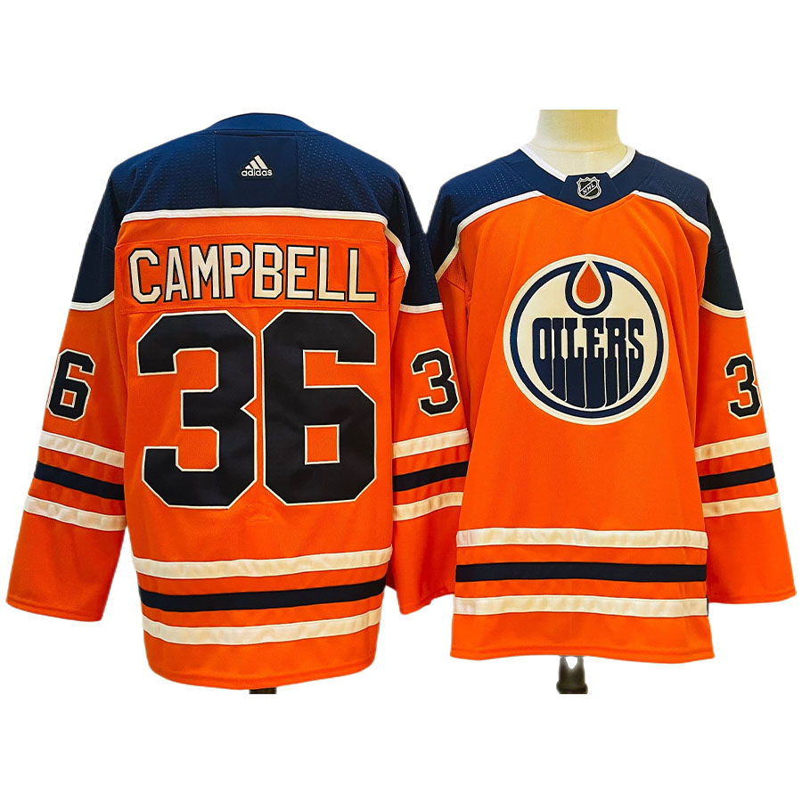 Men's Edmonton Oilers Jack Campbell Orange Authentic Jersey