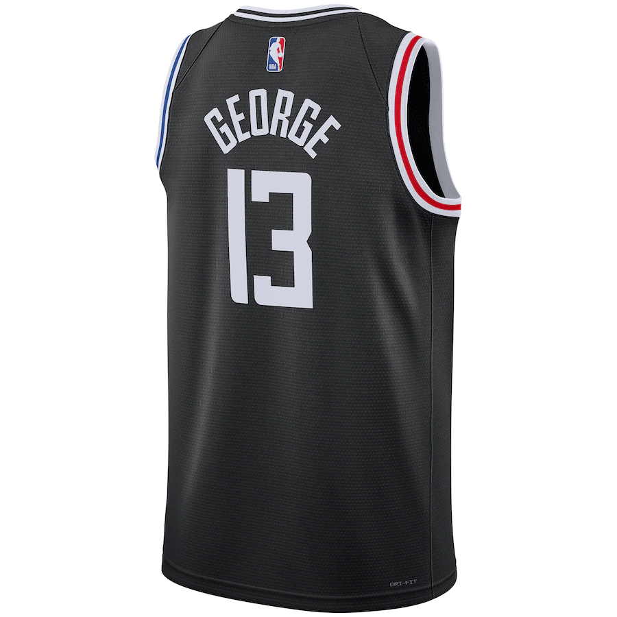 Men's LA Clippers Paul George Black Swingman Jersey - City Edition