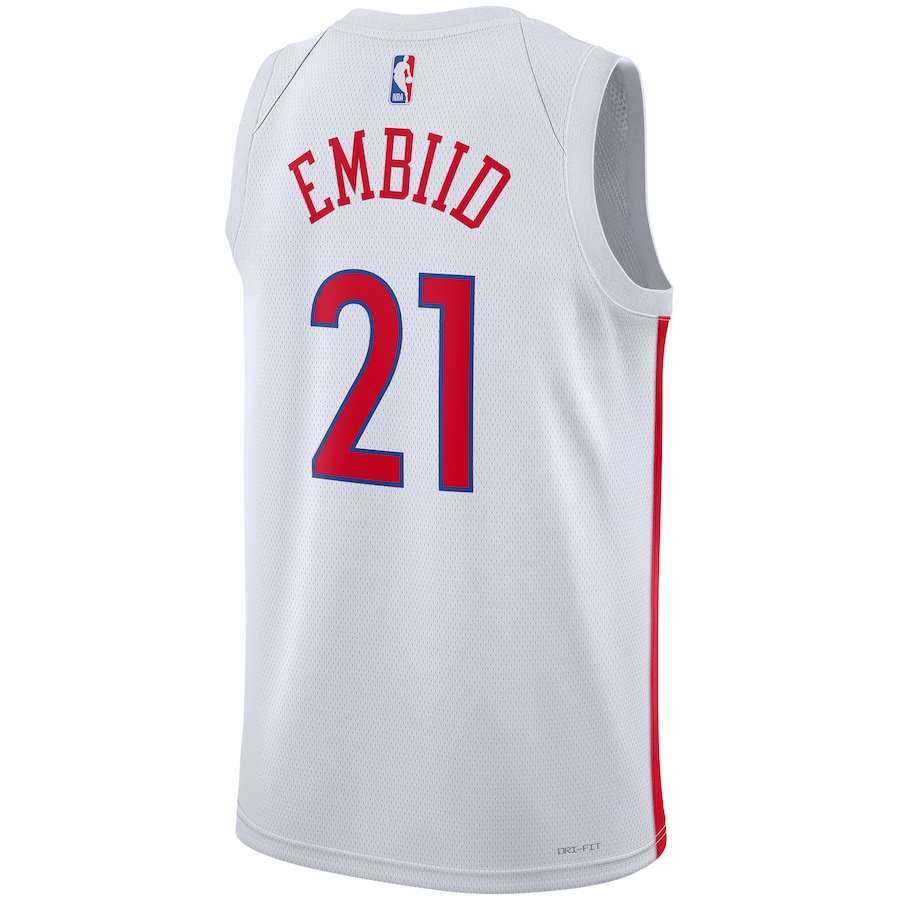 Men's Philadelphia 76ers Joel Embiid White 2022-23 Swingman Jersey - City Edition