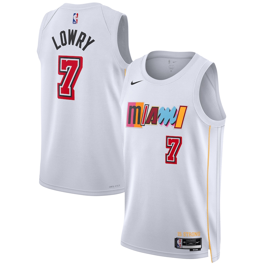 Men's Miami Heat Kyle Lowry White 2022-23 Swingman Jersey - City Edition