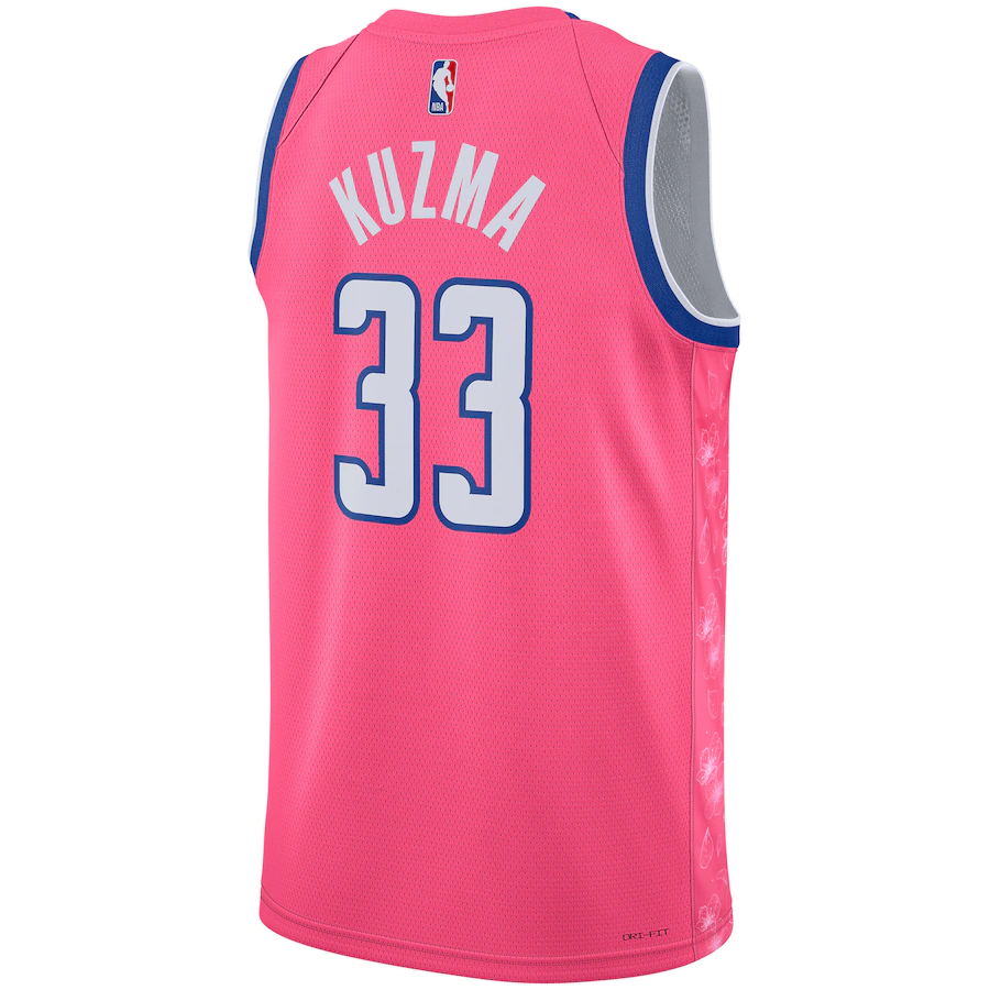 Men's Washington Wizards Kyle Kuzma Pink 2022-23 Swingman Jersey - City Edition