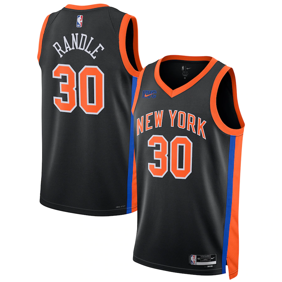 Men's New York Knicks Julius Randle Black 2022-23 Swingman Jersey - City Edition