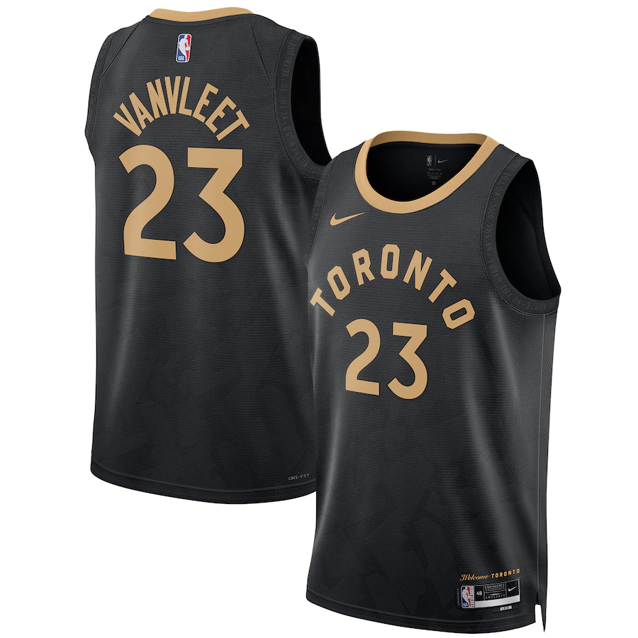 Men's Toronto Raptors Fred VanVleet Black 2022-23 Swingman Jersey - City Edition