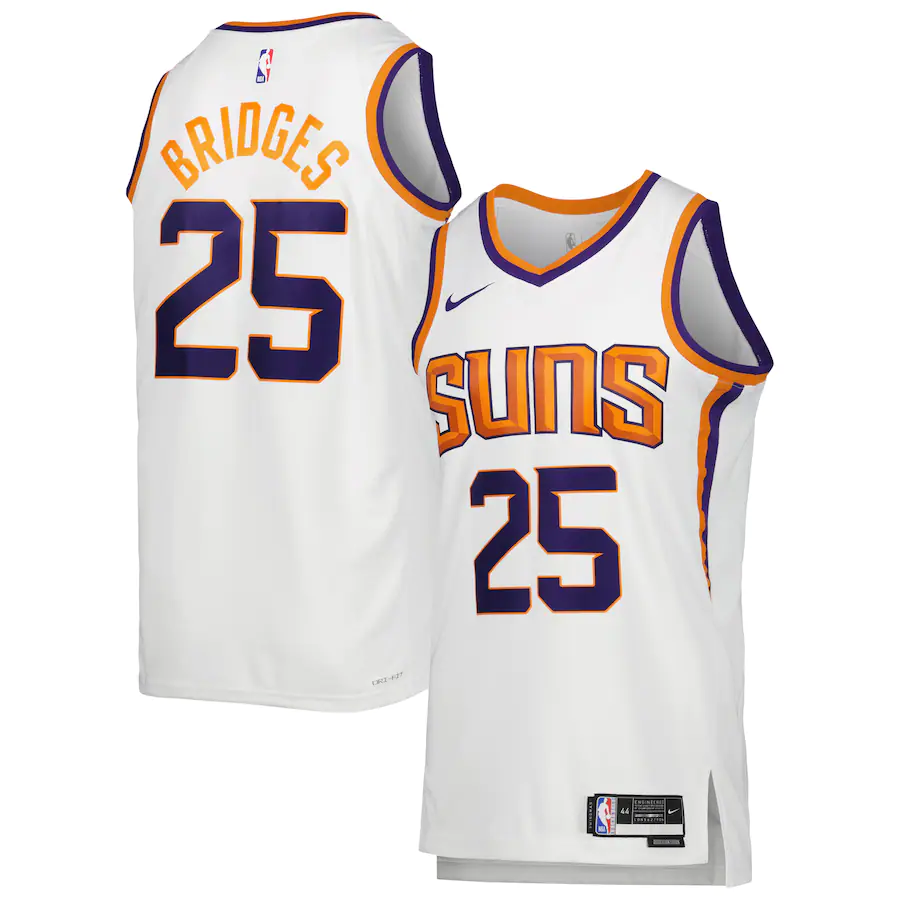Men's Phoenix Suns Mikal Bridges White 2022-23 Swingman Jersey - Association Edition