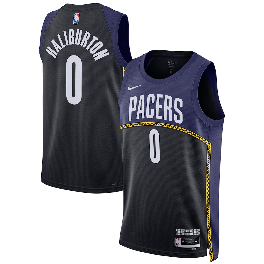 Men's Indiana Pacers Tyrese Haliburton Blue Swingman Jersey - City Edition