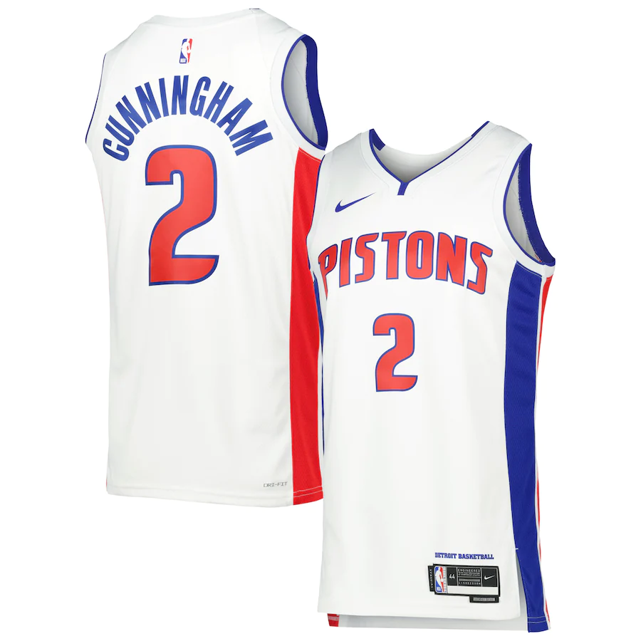 Men's Detroit Pistons Cade Cunningham White 2022-23 Swingman Jersey - Association Edition