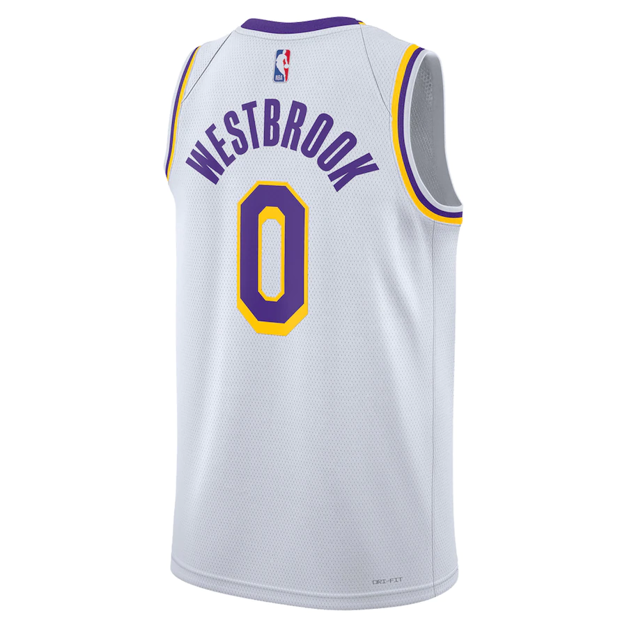 Men's Los Angeles Lakers Russell Westbrook White 2022-23 Swingman Jersey - Association Edition