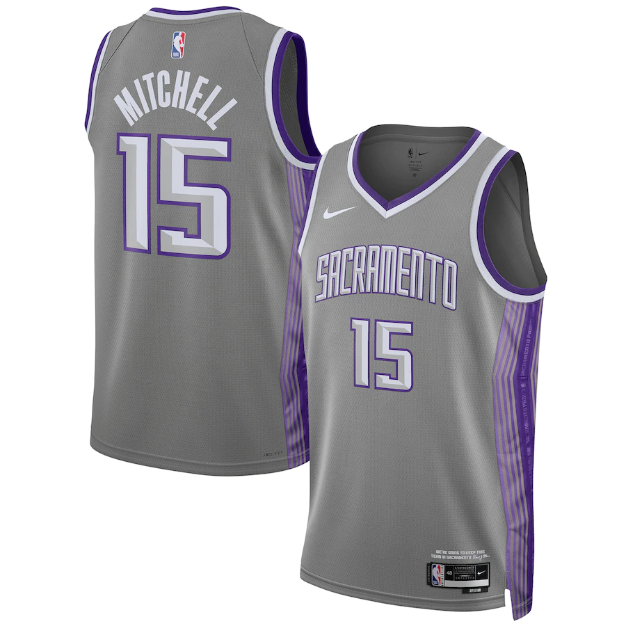 Men's Sacramento Kings Davion Mitchell Anthracite 2022-23 Swingman Jersey - City Edition