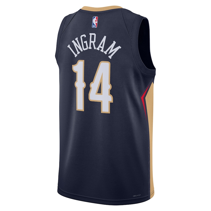 Men's New Orleans Pelicans Brandon Ingram Navy 2022-23 Swingman Jersey - Icon Edition