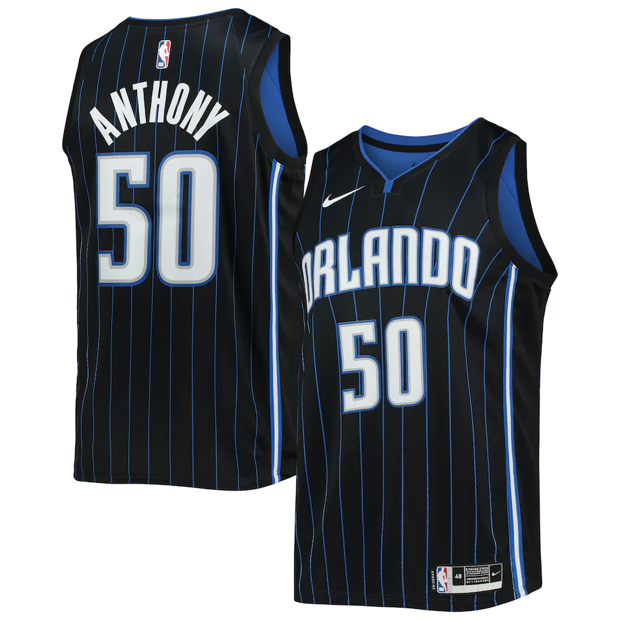 Men's Orlando Magic Cole Anthony Black 2022-23 Swingman Jersey - Icon Edition