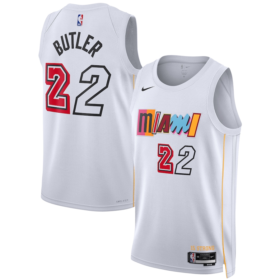 Men's Miami Heat Jimmy Butler White 2022-23 Swingman Jersey - City Edition