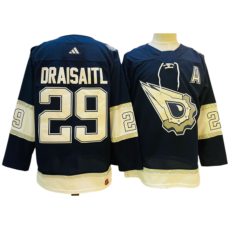 Men's Edmonton Oilers Leon Draisaitl Navy Authentic Jersey