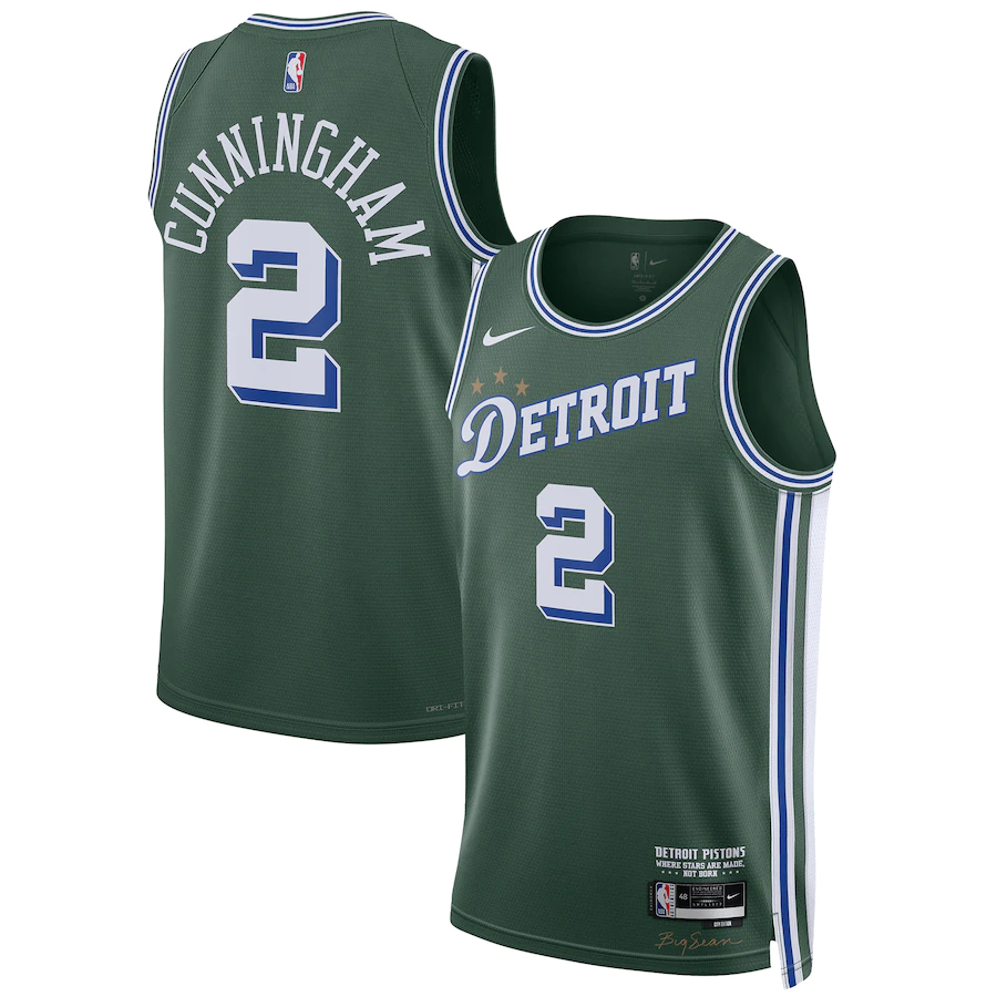 Men's Detroit Pistons Cade Cunningham Green 2022-23 Swingman Jersey - City Edition