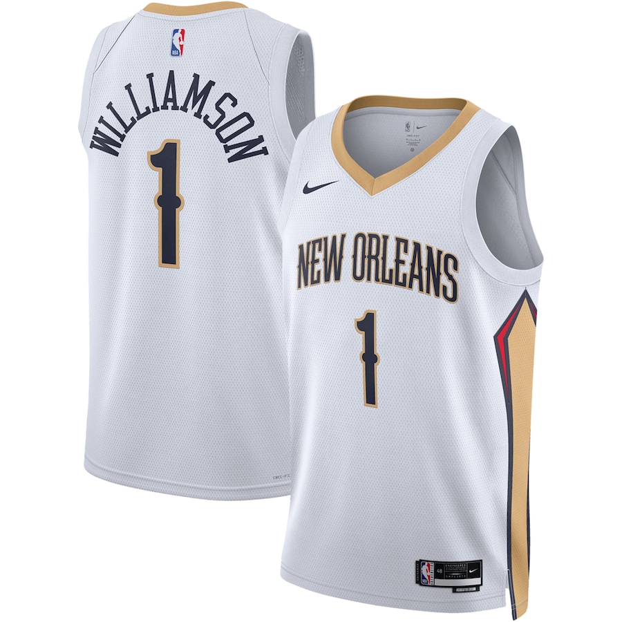 Men's New Orleans Pelicans Zion Williamson White 2022-23 Swingman Jersey - Association Edition